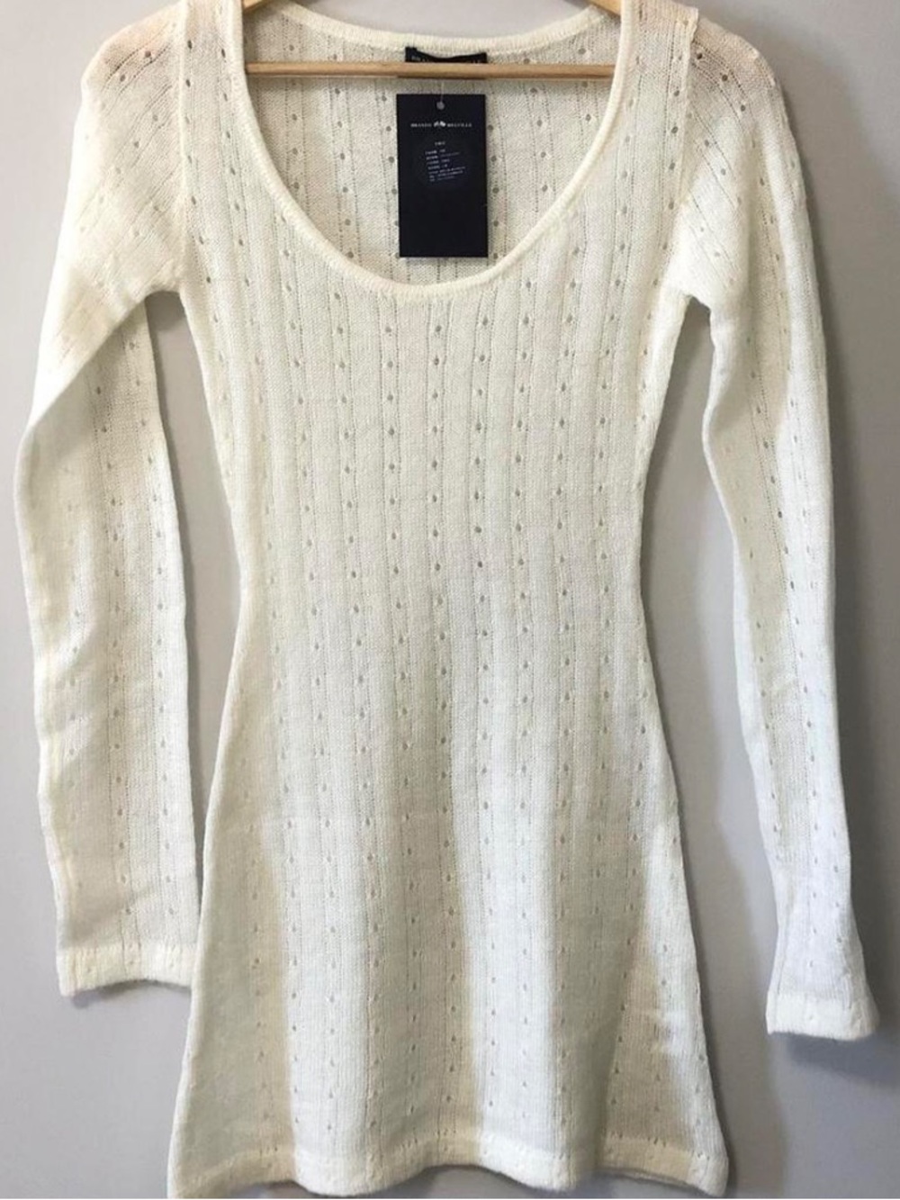 Brandy Melville Nikki Cream Sweater Dress